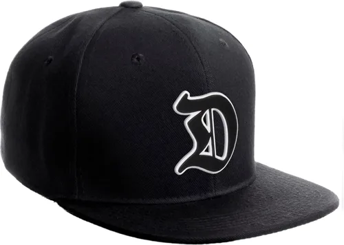 Vista 1166 de Daxton Gorra clásica con visera de billete plano con letras del alfabeto inglés antiguo de la A a la Z