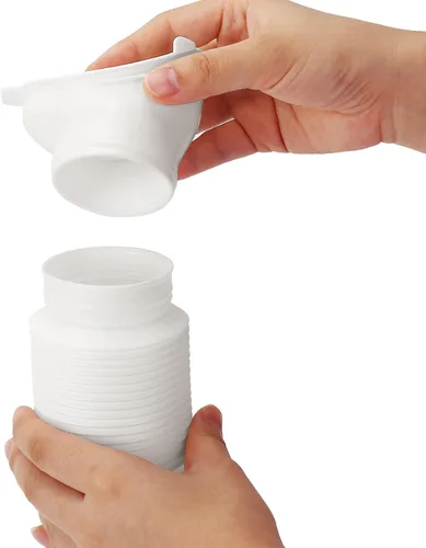 Vista 3 de Orinario portátil para hombres y mujeres, botella de urinario de emergencia a prueba de derrames, urinarios plegables a prueba de fugas, botella