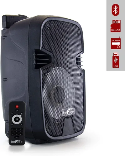Vista 3 de beFree Sound Altavoz portátil del partido de Bluetooth de 8 pulgadas con USB, SD y luces reactivas