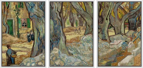 Vista 102 de wall26 Lienzo enmarcado para pared, juego de arte con flores de almendra de Vincent Van Gogh, naturaleza, ilustraciones de área silvestre, bellas