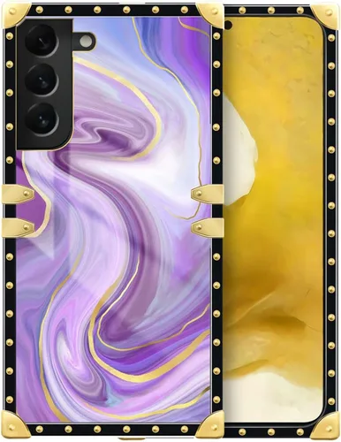 Vista 48 de Funda compatible con Samsung Galaxy S10 4G, TPU suave de lujo y parte trasera de policarbonato duro para niñas y mujeres, funda protectora a prueba