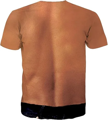 Vista 5 de Vifucz Camiseta Estampado Muscular Hombre Divertido Y2K Manga Corta Cuello Redondo Fresca holgada Blusa Deportiva túnicas
