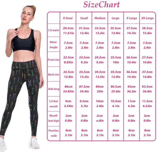 Vista 5 de Rainbow Magic Rune Symbols Witch High Waisted Yoga Pants for Women Fashion Buttery Soft Leggings for Gym Outfits XS