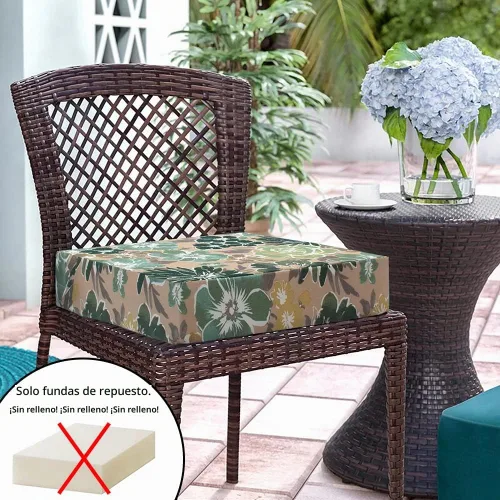 Vista 2 de Magpie Fabrics - Juego de fundas para cojines de patio de 2 (solo funda de repuesto, sin inserto!), Funda impermeable para silla de asiento profundo