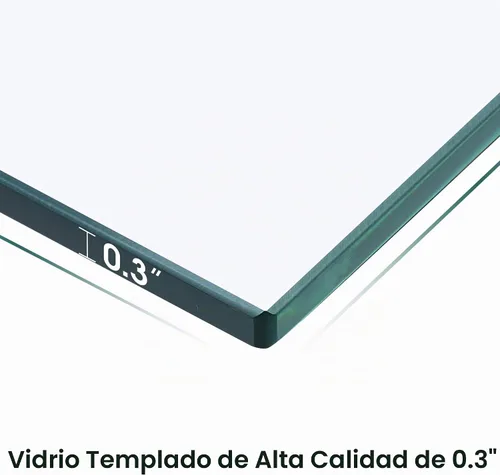 Vista 4 de ivinta Mesa de arrimo de cristal con almacenamiento, mesa de sofá moderna de 39.4" para sala de estar, vestíbulo, pasillo, dormitorio 5101 (Negro)