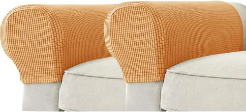 Vista 10 de Funda para reposabrazos, protector de muebles, fundas elásticas para brazos de sofá, funda lavable para sillón, funda de brazo para sofá, silla