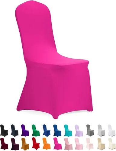 Vista 19 de Peomeise - 6 piezas de funda elástica de elastano para sillas, para bodas, fiestas, banquetes y eventos (negro, 6)