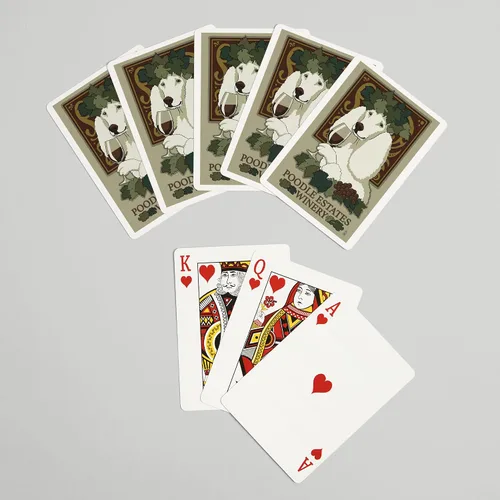 Vista 7 de Lantern Press Caniche, anuncio retro de bodega (52 cartas de juego, baraja de cartas de tamaño póquer con comodines)