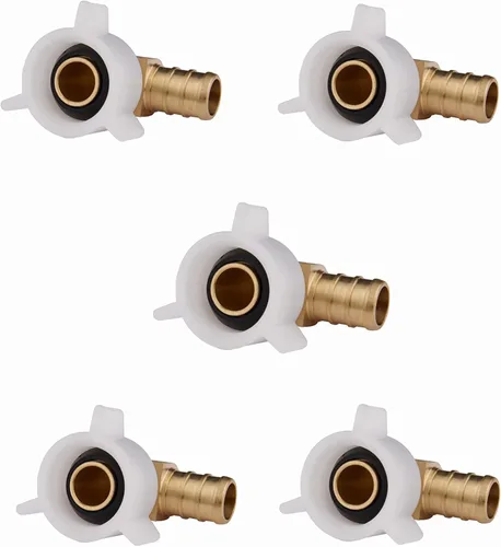 Vista 25 de EFIELD Pex - Juego de 2 accesorios de engarzado de latón para púas de latón con codo giratorio NPT de 1/2 pulgada Pex de 1/2 pulgada x 1/2 pulgadas