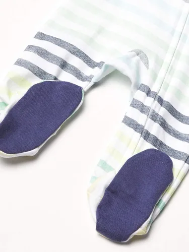 Vista 2 de HonestBaby Baby Boys' Organic Cotton Footed Sleep & Play Pajamas