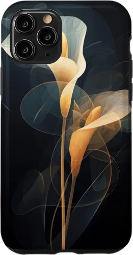 Vista 29 de Elegant Minimalist Calla Lily Abstract Dots Lines Background Case for iPhone 16