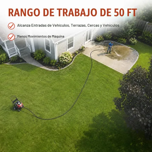Vista 7 de YAMATIC Manguera para lavadora a presión de 50 pies, alambre de acero trenzado, 4000 PSI Negro