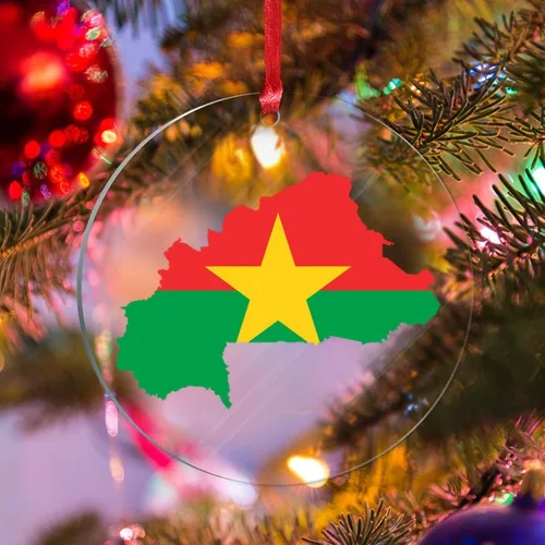Vista 18 de Silueta de bandera de Bielorrusia, adornos de árbol de Navidad, bandera nacional, recuerdo de Navidad, adornos acrílicos de Bielorrusia