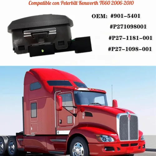 Vista 2 de Interruptor de espejo resistente P271098001, interruptor de espejo de puerta de 10 pines, apto para Kenworth T660 2006, 2007, 2008, 2009, 2010