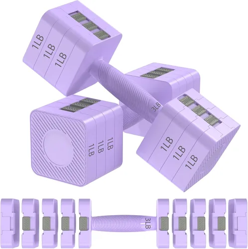 Vista 7 de Hezeyferg Adjustable Dumbbells Set for Women/Men Home Gym Azul