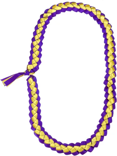 Vista 9 de PATIKIL Leis de graduación de 47 pulgadas, 1 cinta de graduación Leis para dinero de graduación, clase Leis, color brillante, bricolaje para Azul