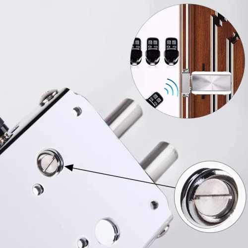 Vista 6 de Cerradura de puerta inteligente electrónica con control remoto, sistema de control de acceso de cerrojo inalámbrico antirrobo inteligente sin llave