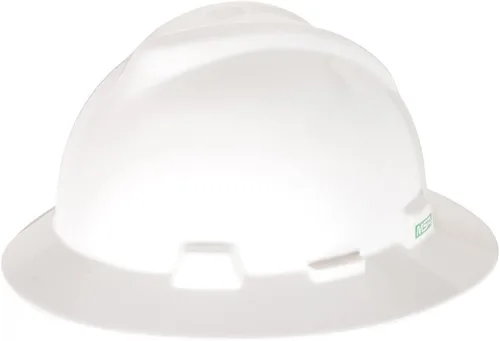 Vista 26 de MSA V-Gard Casco de Ala Completa con Suspensión - Carcasa de Polietileno, Protección Superior contra Impactos y Correas de Corona Autoajustables