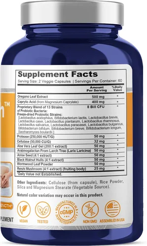 Vista 2 de CandiHealth Complex (sin OMG, sin gluten, vegano) 120 cápsulas vegetales