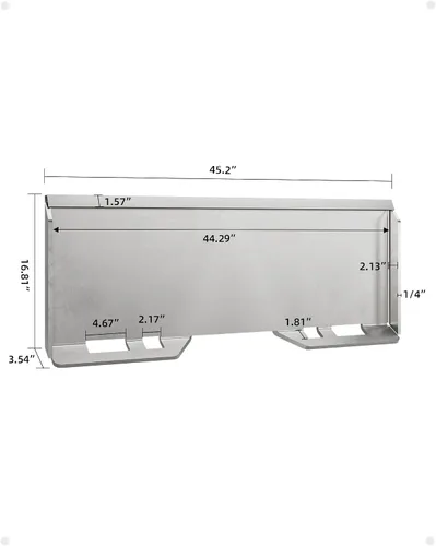 Vista 7 de KYBOLT Placa de montaje para minicargadora de 1/4 de pulgada, [resistente y duradera] [fácil de instalar], placa de carga de acero de fijación