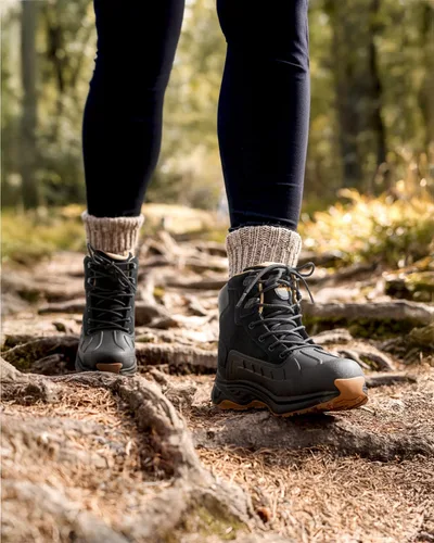 Vista 5 de NORTIV 8 Botas de senderismo impermeables para mujer, botas de senderismo al aire libre para senderismo