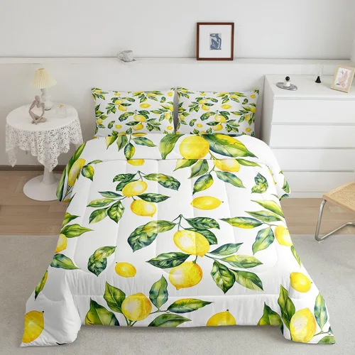 Vista 35 de Feelyou Juego de ropa de cama con diseño de arco iris, juego de edredón para niños, niñas, decoración de notas musicales, edredón de microfibra