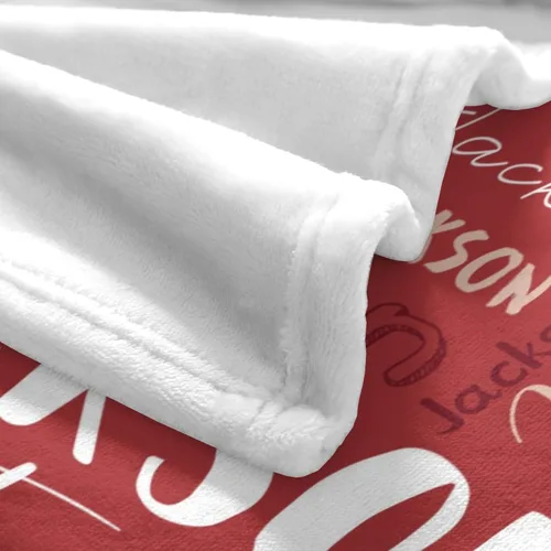 Vista 3 de Manta personalizada con nombre para adultos, manta de franela con nombre personalizado para niños y niños, Manta personalizada para regalo