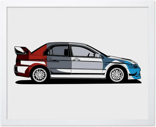 Vista 17 de Poster Master Póster de coche – Impresión clásica de coche – Arte de vehículo – Gran decoración de pared de garaje u oficina – 8 x 10 pulgadas
