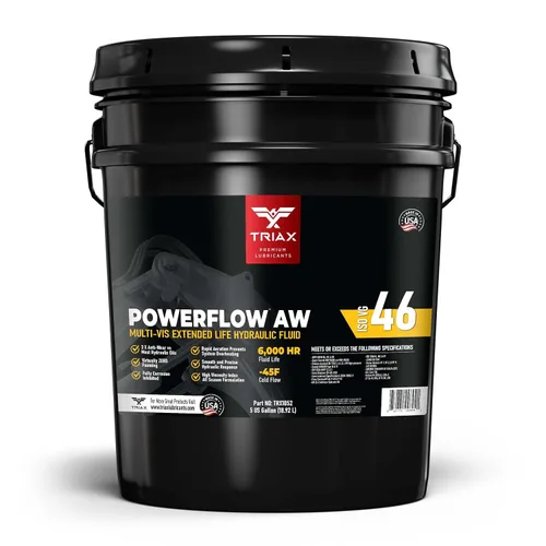 Vista 6 de TRIAX Powerflow MV 46 - Aceite hidráulico multi-viscosidad - Vida extendida de 6,000 horas, triple antidesgaste, para todas las estaciones, punto