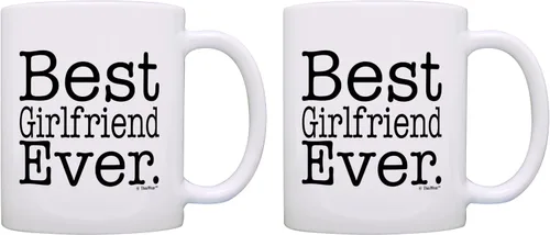Vista 9 de ThisWear Regalo de cumpleaños para novia, mejor novia, regalo de 11 oz, taza de café de cerámica, taza de té, color blanco