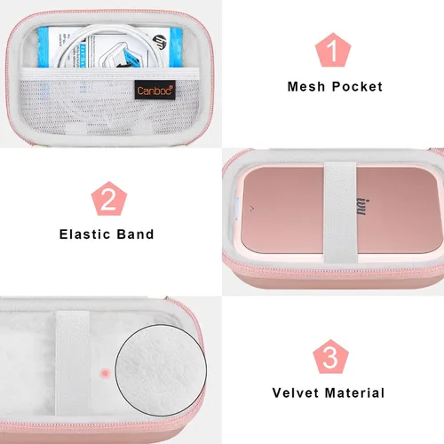 Vista 6 de Canboc Funda rígida para Canon Ivy 2/Canon Ivy/Canon Ivy CLIQ+2 CLIQ 2 CLIQ+ Mini impresora de fotos móvil inalámbrica Bluetooth impresora de cámara