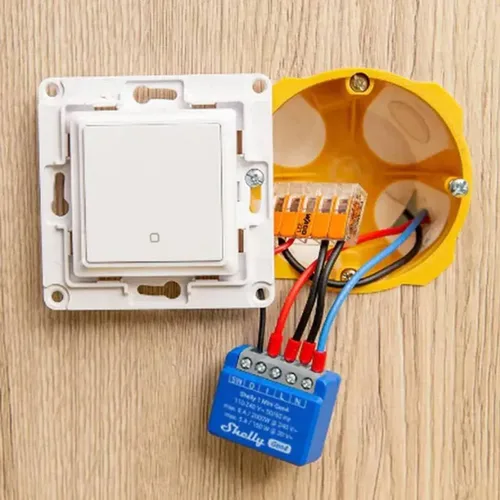 Vista 5 de Shelly 1PM Mini Gen4 Smart Switch, Wi-Fi, Matter & Zigbee, 1 canal 8A