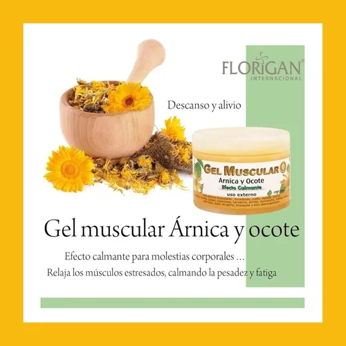 Vista 2 de Gel muscular con extractos de manzanilla y pino Ocote 350grs. (1 unidad)