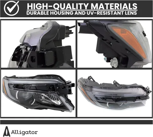 Vista 6 de Conjunto de faros delanteros compatible con Honda Pilot (2016-2018), Ridgeline (2017-2020) Faro halógeno certificado CAPA, izquierda/lado