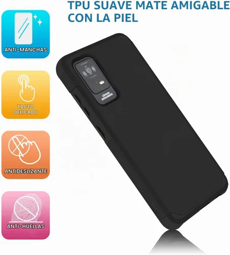 Vista 6 de TJS - Funda para teléfono compatible con TCL ION X, V, 40 Z, color negro