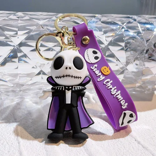 Vista 5 de 5 llaveros inspirados en Nightmare Before para regalo de Navidad, regalo de cumpleaños, suministros de fiesta para niños, mochila y bolso para niños