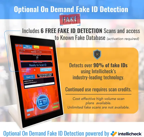 Vista 4 de Minor Decliner Smart ID Scanner - Detecta identificaciones caducadas y clientes menores de edad - Puede actualizar para detección de identificación