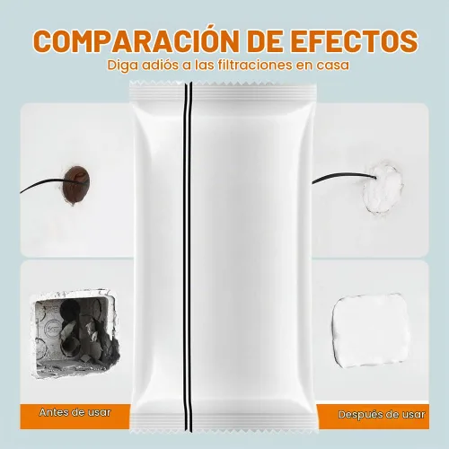 Vista 4 de Masilla selladora impermeable tipo blanco: arcilla selladora de reparación impermeable 2026, masilla de sellado de lodo para conexión de drenaje