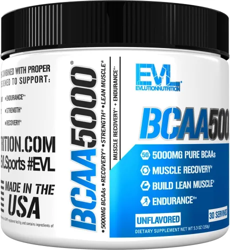Vista 5 de Evlution EVL BCAAs - Polvo de aminoácidos BCAA en polvo, bebida de recuperación después del entrenamiento y energía sin estimulación para antes