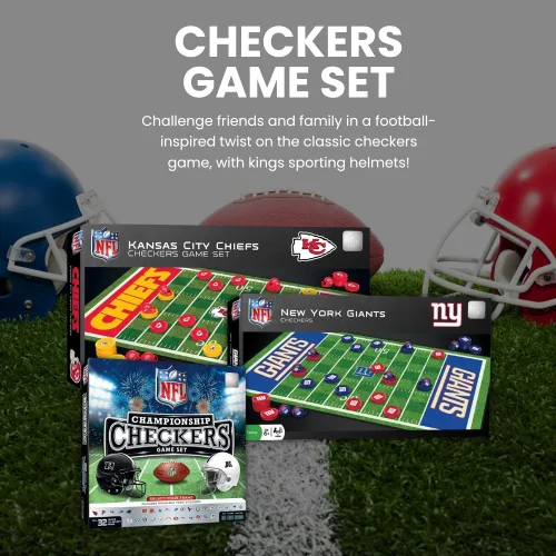 Vista 2 de MasterPieces NFL Los Angeles Rams Juego de mesa de damas, 13 x 21 pulgadas