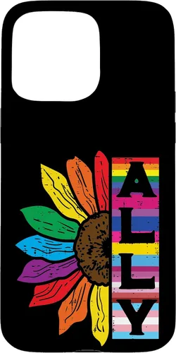 Vista 28 de iPhone 16 Lgbt Gay Ally Sunflower Rainbow Pride Flag Men Women Kids Case