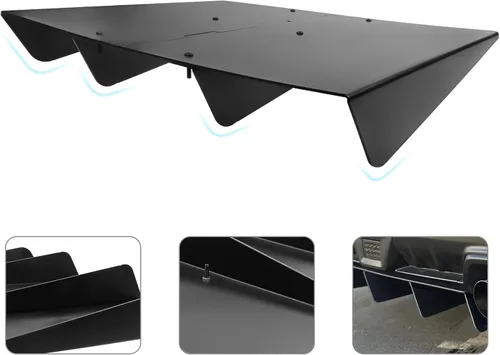 Vista 3 de IKON MOTORSPORTS Difusor trasero, compatible con vehículos universales de 22" x 20" pulgadas, plástico ABS sin pintar, spoiler aerodinámico trasero