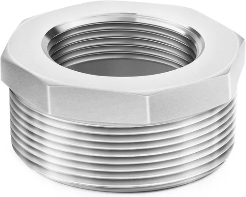Vista 11 de ChillWaves Montaje de tubería de acero inoxidable 304, buje hexagonal reductor de 1 pulgada NPT macho x adaptador de rosca hembra NPT de 1/2 pulgada