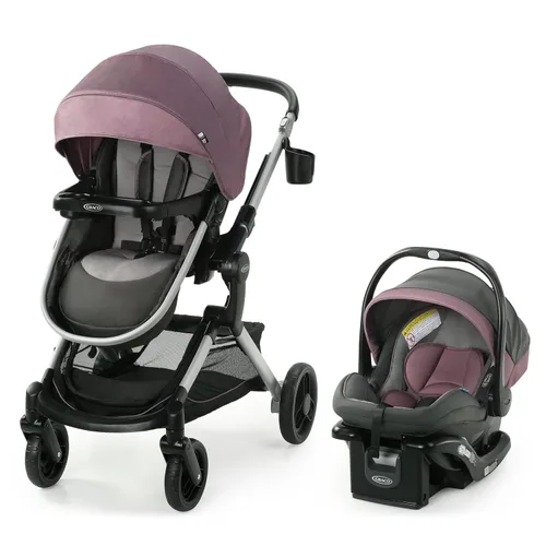Vista 9 de Graco Modes Nes Sistema de viaje, combo modular de asiento de auto y carriola 3 en 1, portabebés de asiento de auto ajustable Slide2Me, moisés