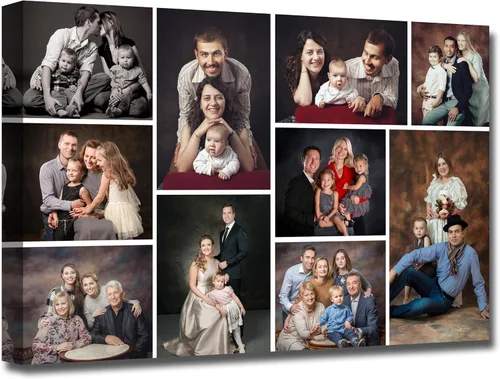 Vista 20 de LZIMU Impresiones en lienzo de collage con tus fotos personalizadas múltiples imágenes para pared, collage personalizado de fotos, regalos