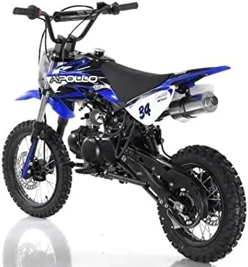 Vista 4 de HHH Apollo AGB-34CRF-110CC - Motocicleta de motocross a gasolina RFZ Vitacchi semiautomática, motocross para jóvenes, adultos y niños