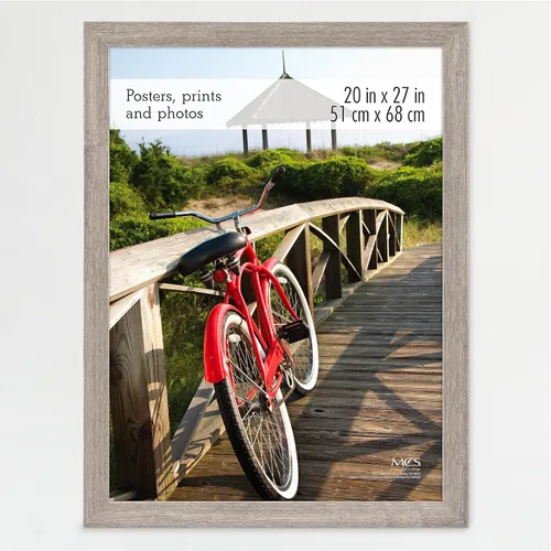 Vista 77 de MCS Marco para póster con estilo de museo, 11 x 17 pulgadas, madera de granero, vertical y horizontal, para colgar en la pared, marco grande