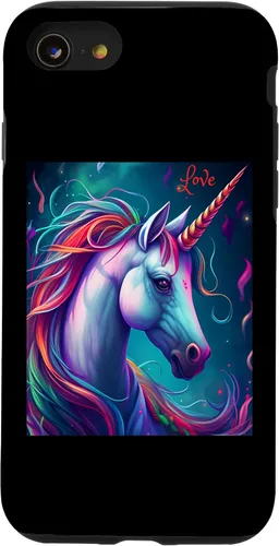 Vista 13 de iPhone 15 Unicorn Love Mystical Nature Forest Case