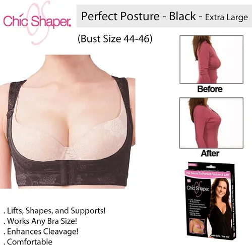 Vista 7 de Chic Shaper perfecta postura, color negro, XL, Negro