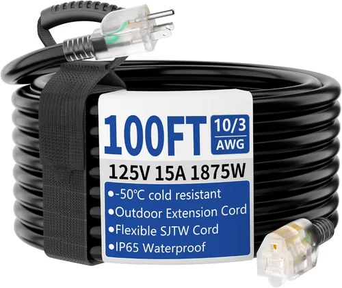 Vista 23 de Cable de extensión de 50 pies para exteriores/interiores con Amarillo